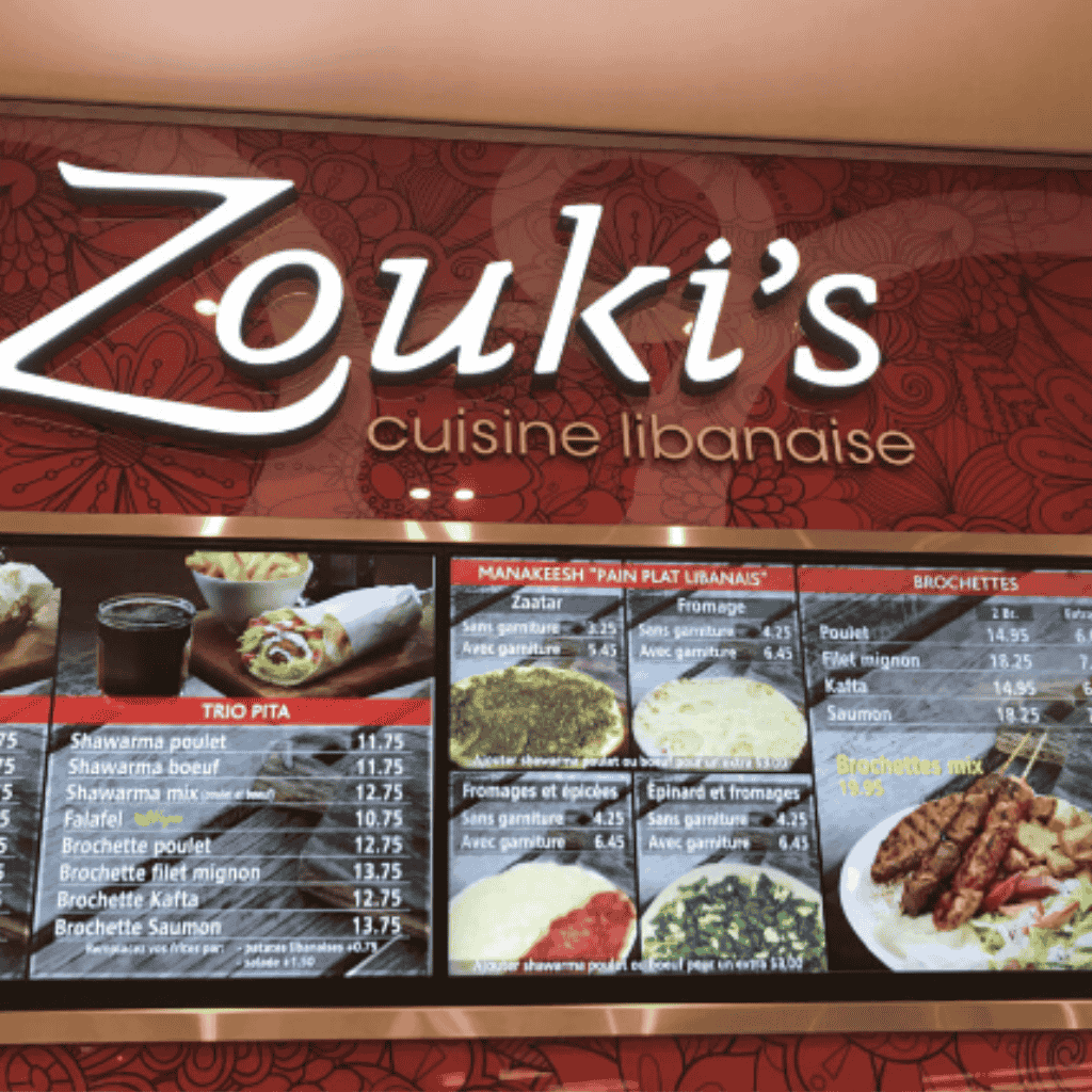 menu signs in houston TX.