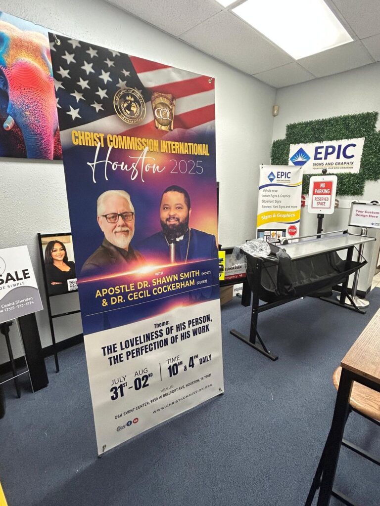 banner advertising the "Christ Commission International Houston 2025" event.