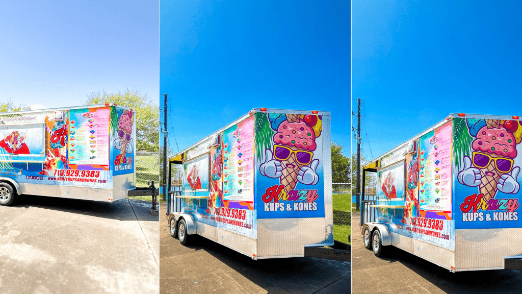 Food truck wrap in Houston, TX.