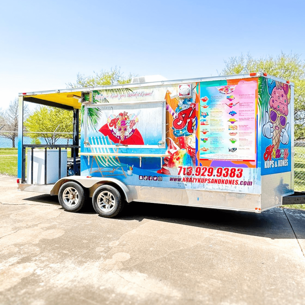 Food truck wrap in Houston, TX.