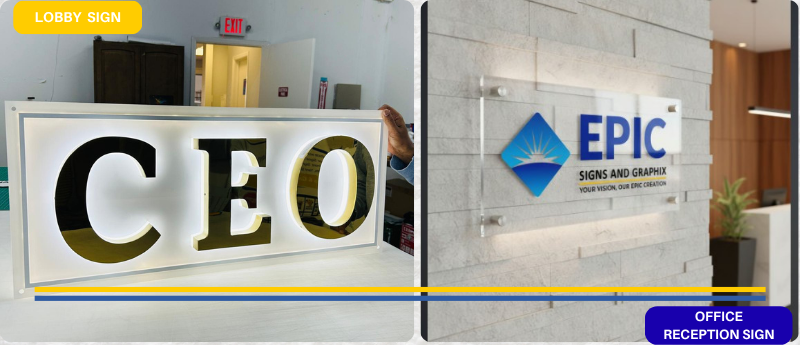 Indoor Reception Signs